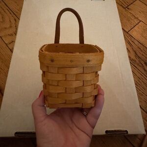 Longaberger Handwoven Small Hanging Basket